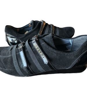 STUART Weitzman Black Low Top Sneakers